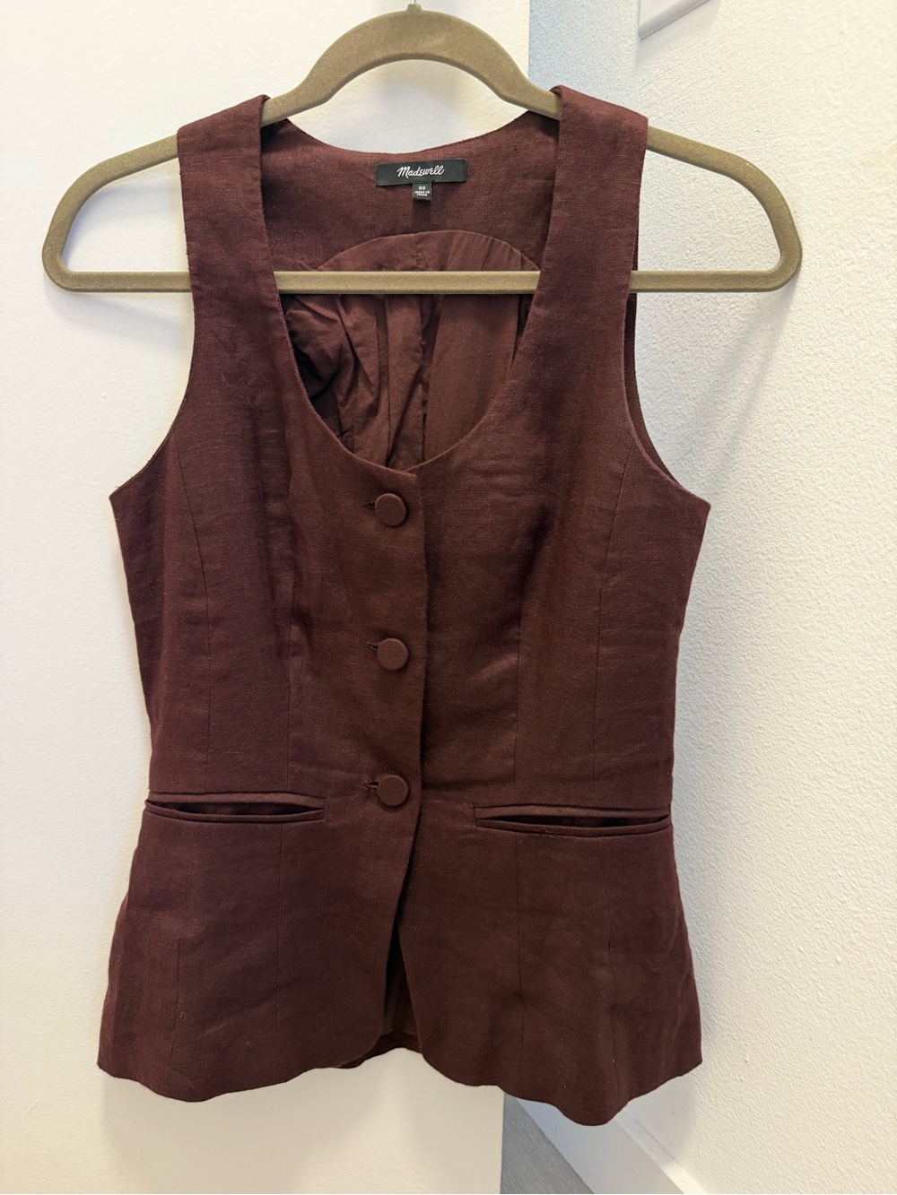 Madewell Scoopneck Cutaway Vest